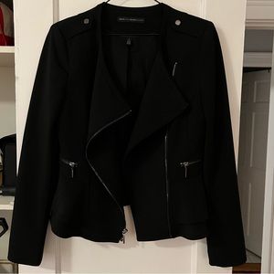 White House Black Market Jacket, Size 6, Black with Silver Zippers